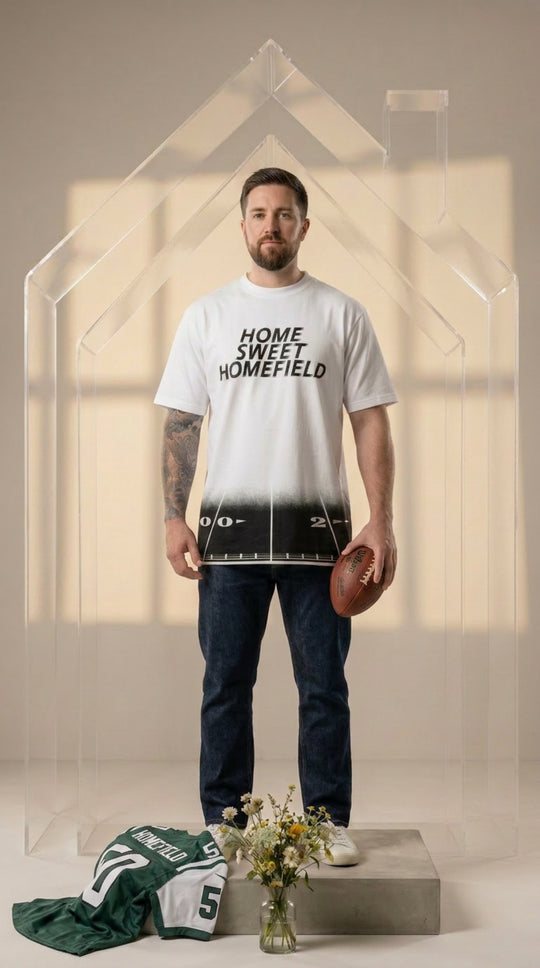 Home Sweet Homefield - Heavy Oversized T-Shirt(White)