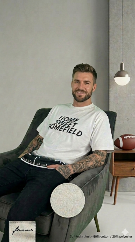 Home Sweet Homefield - Heavy Oversized T-Shirt(White)