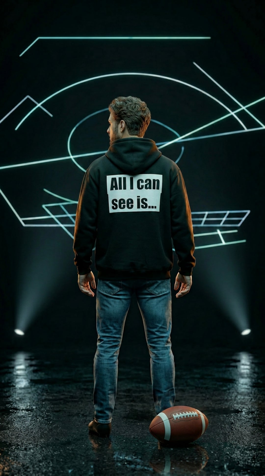 All I Can See Is Football - Heavy Oversized Hoodie