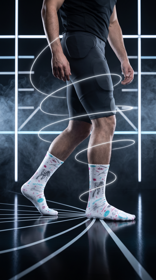 1 pair Famus "funky" socks (for sneakers and cleats)